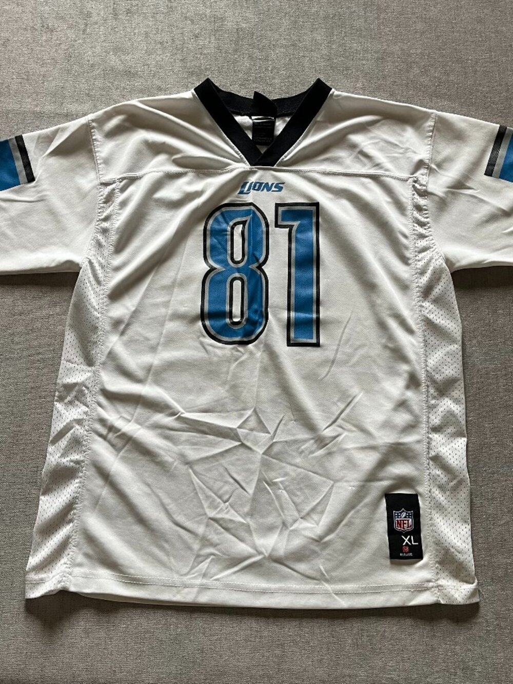 Detroit Lions Calvin Johnson Jersey Youth XL White NFL Team Apparel Authentic